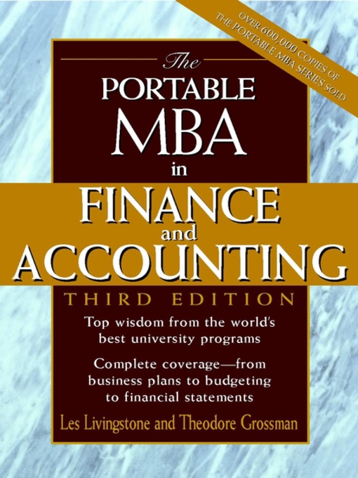 Title details for The Portable MBA in Finance and Accounting by John Leslie Livingstone - Available